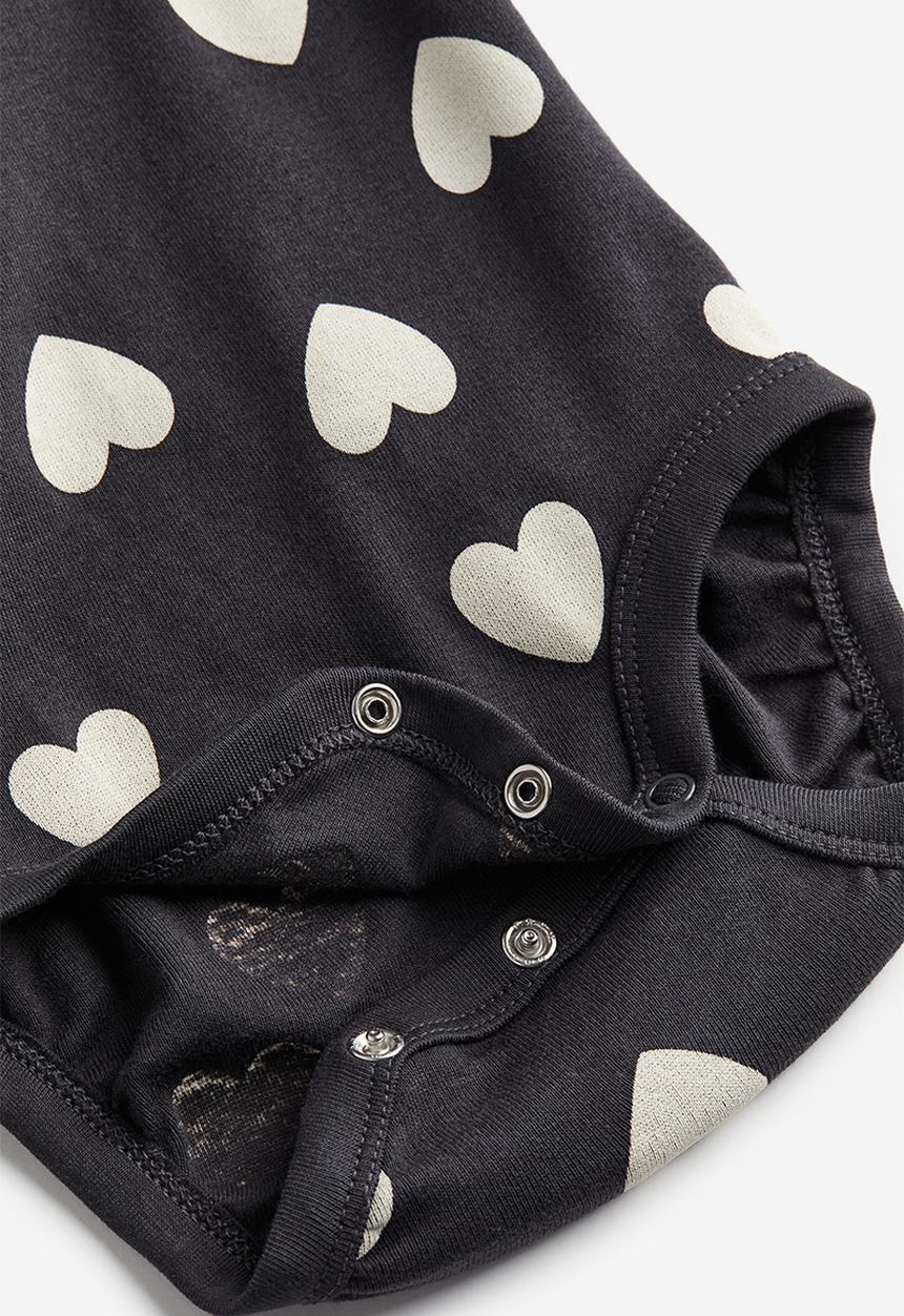 H&M - Long-sleeved bodysuit - grey multi