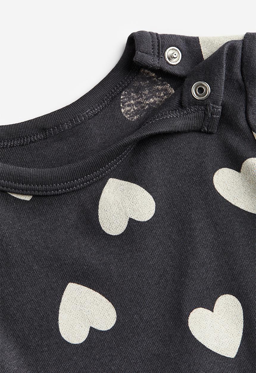 H&M - Long-sleeved bodysuit - grey multi