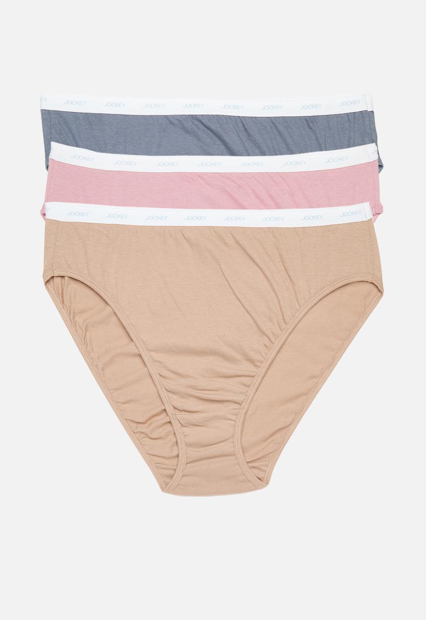 Jockey - Plus 3 pack plain french cut - multi