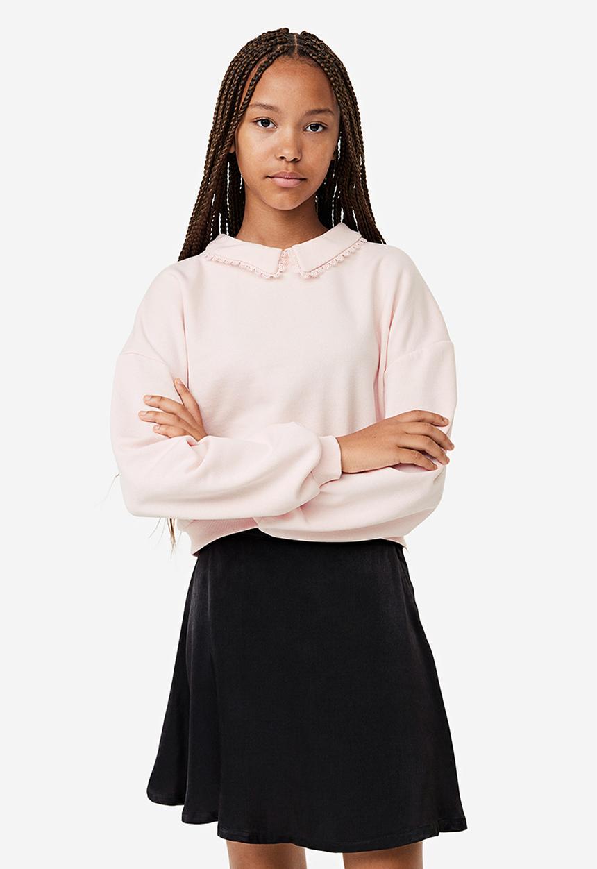 H&M - 2-piece sweatshirt and skirt set - pink, black