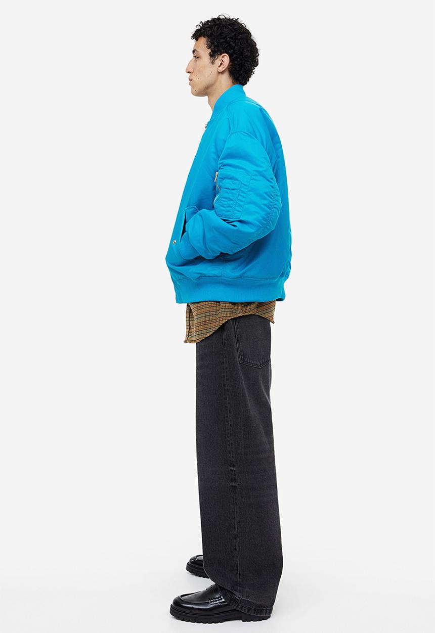 H&M - Loose fit bomber jacket - blue