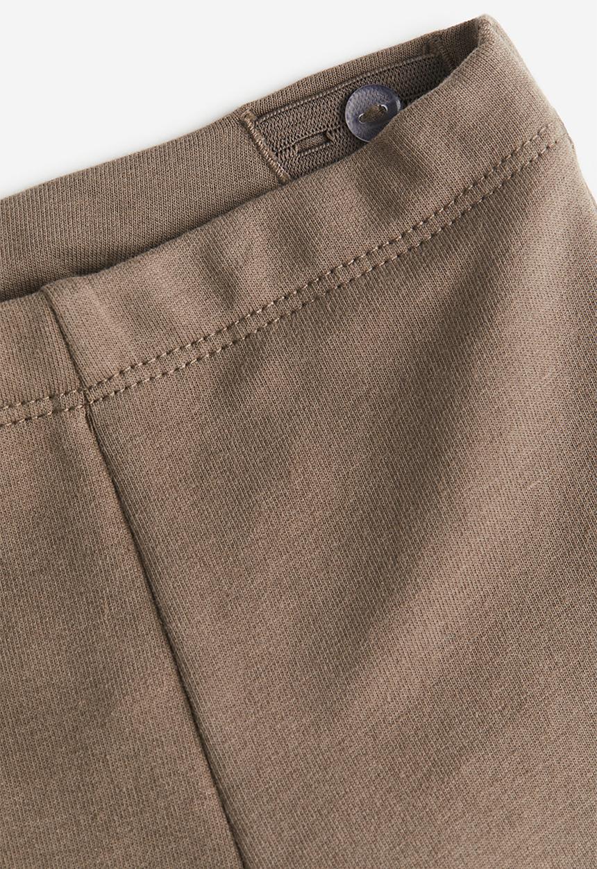 H&M - Appliquéd brushed-inside leggings - beige & brown multi