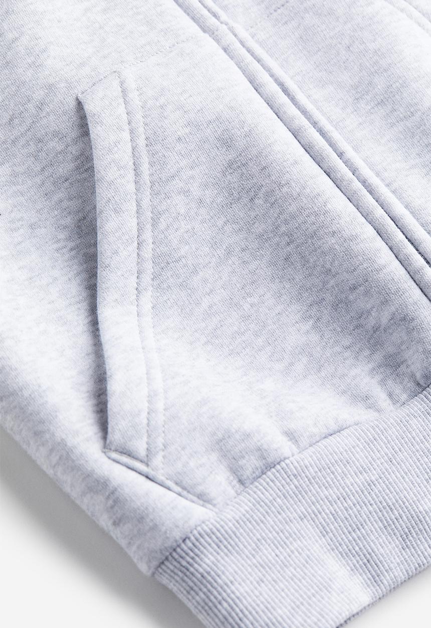H&M - Oversized zip-through hoodie - light grey marl