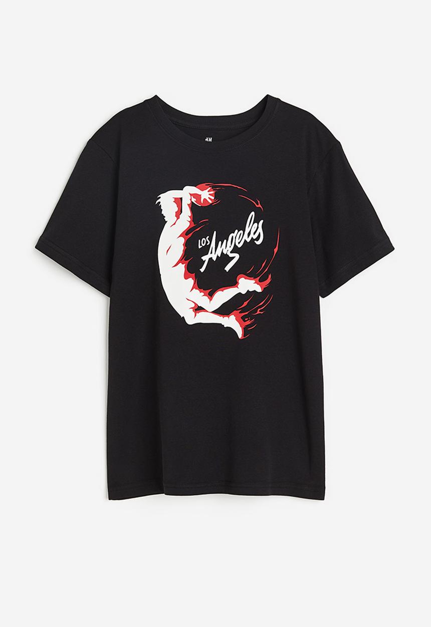 H&M - Printed cotton T-shirt - black