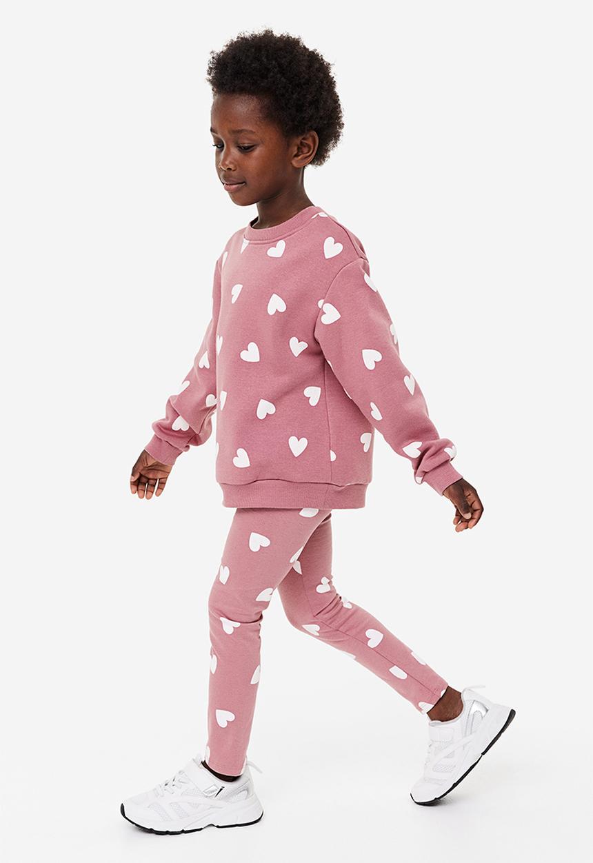 H&M - Brushed-inside leggings - pink, multi