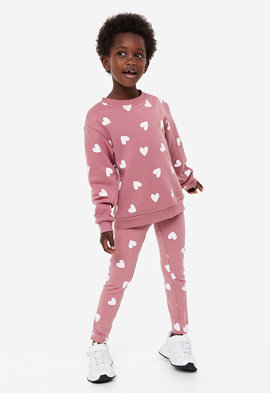 H&M - Brushed-inside leggings - pink, multi