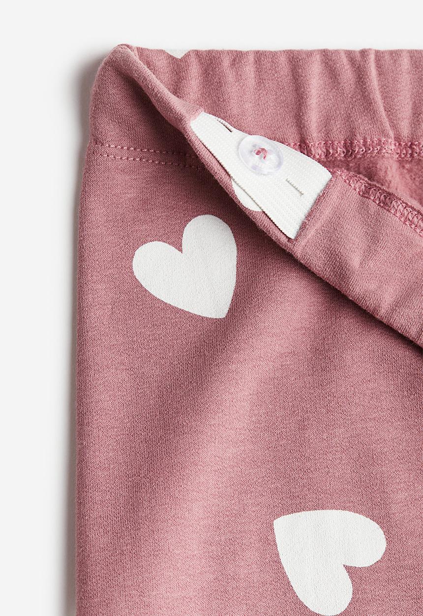 H&M - Brushed-inside leggings - pink, multi