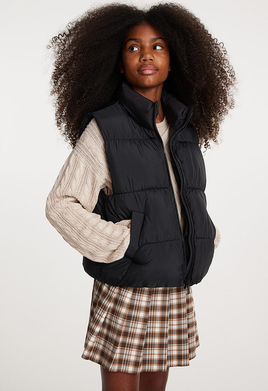 H&M - Puffer gilet - black