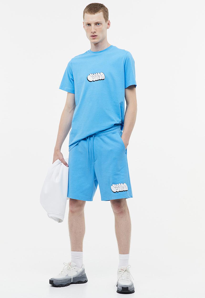 H&M - Regular fit printed T-shirt - blue