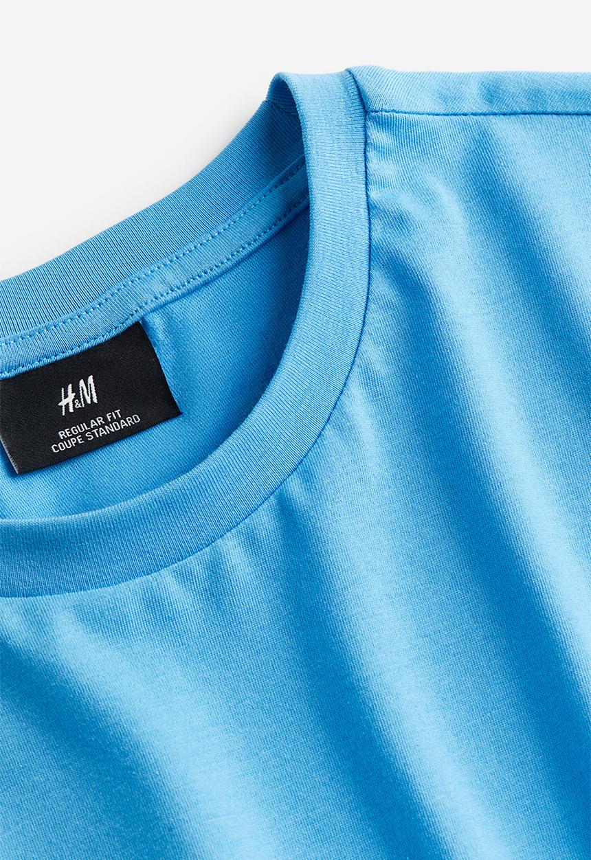 H&M - Regular fit printed T-shirt - blue