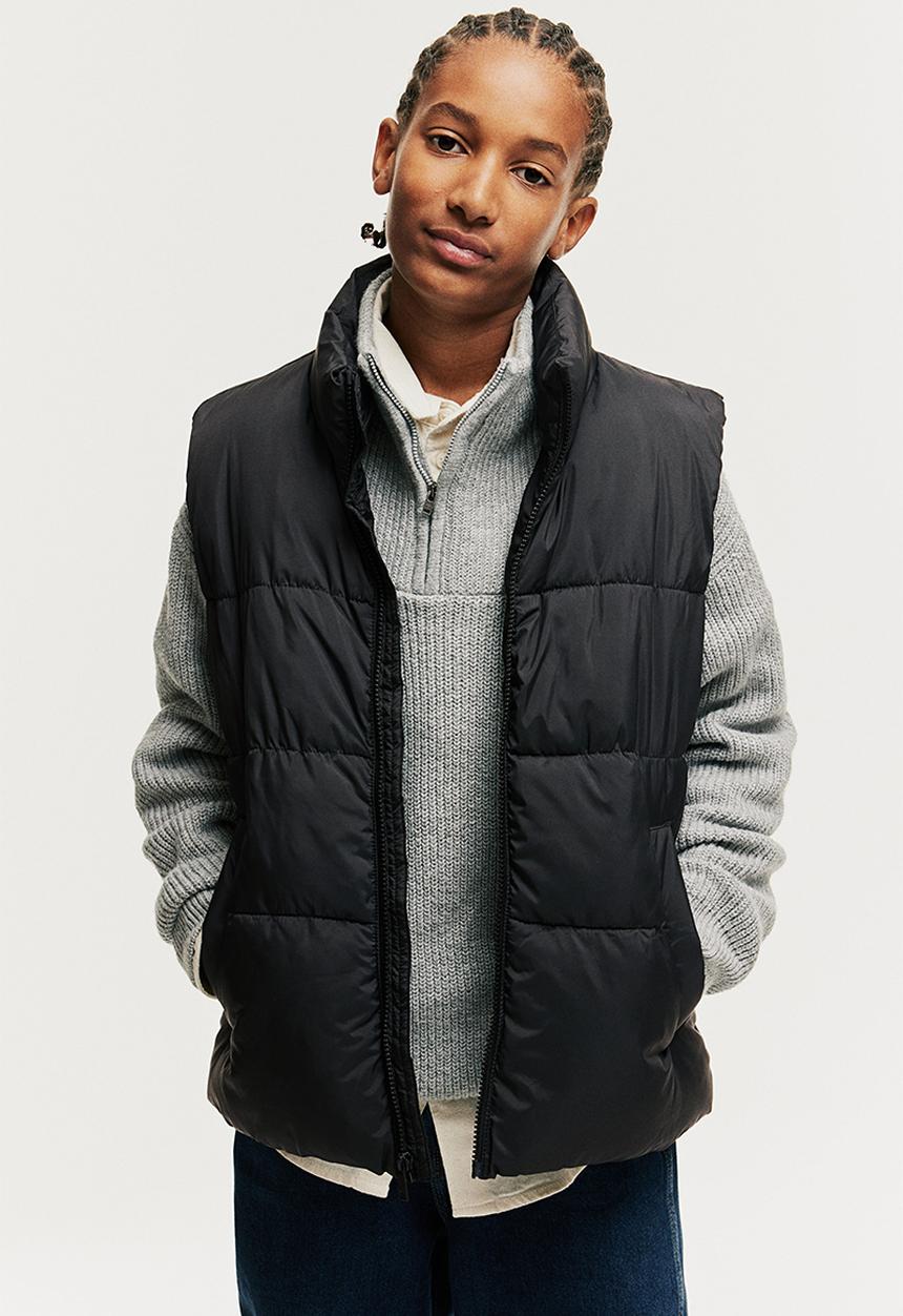 H&M - Puffer gilet - black