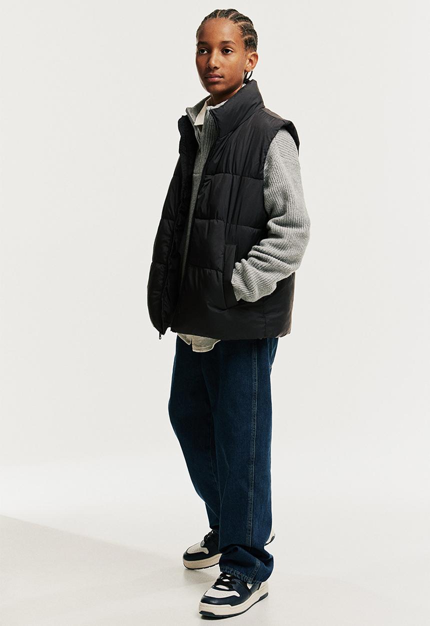 H&M - Puffer gilet - black