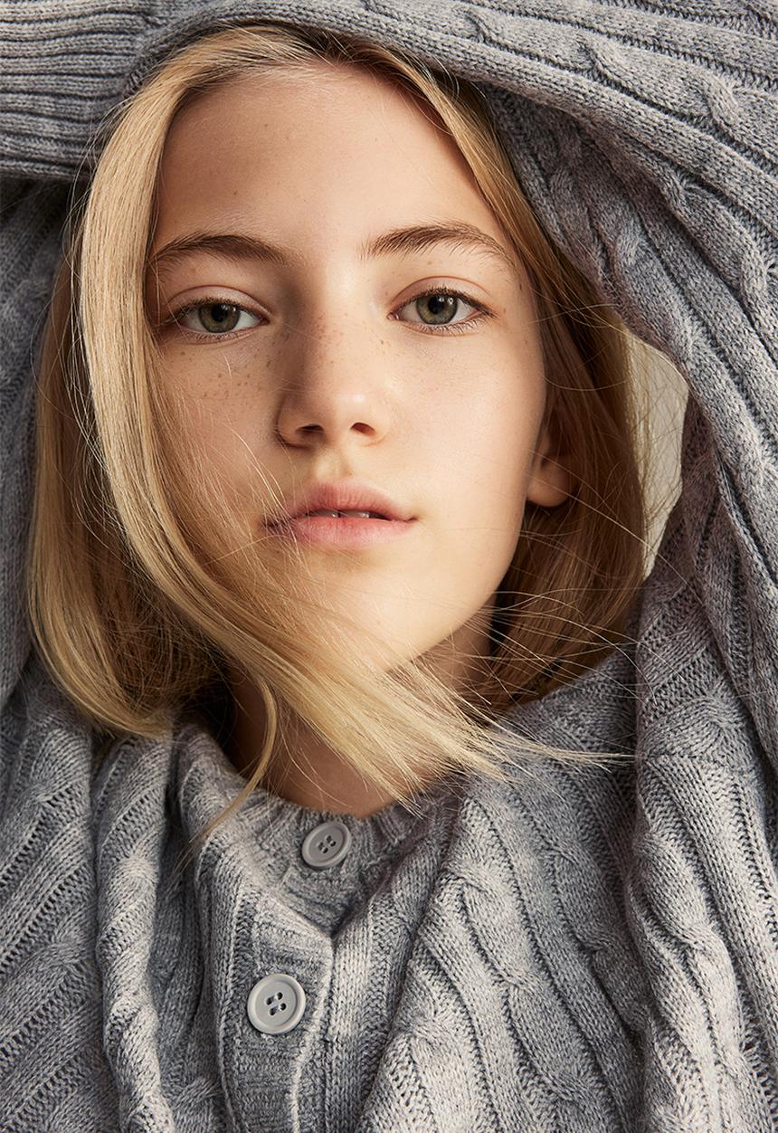 H&M - Cable-knit cardigan - grey