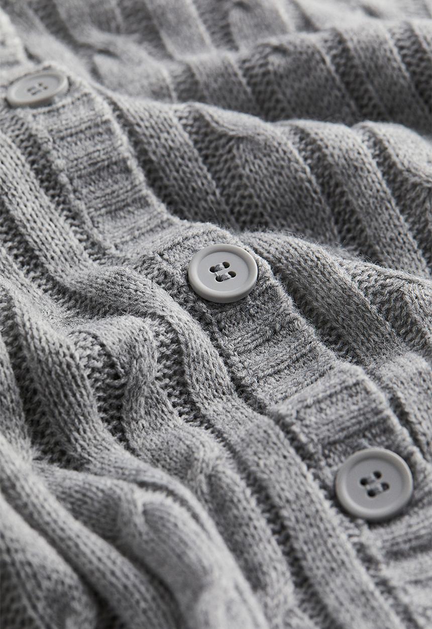 H&M - Cable-knit cardigan - grey