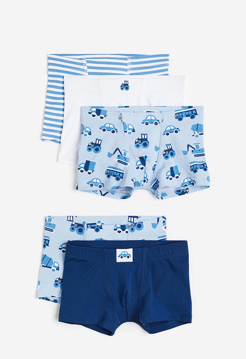 H&M - 5-pack boxer shorts - light blue/vehicles