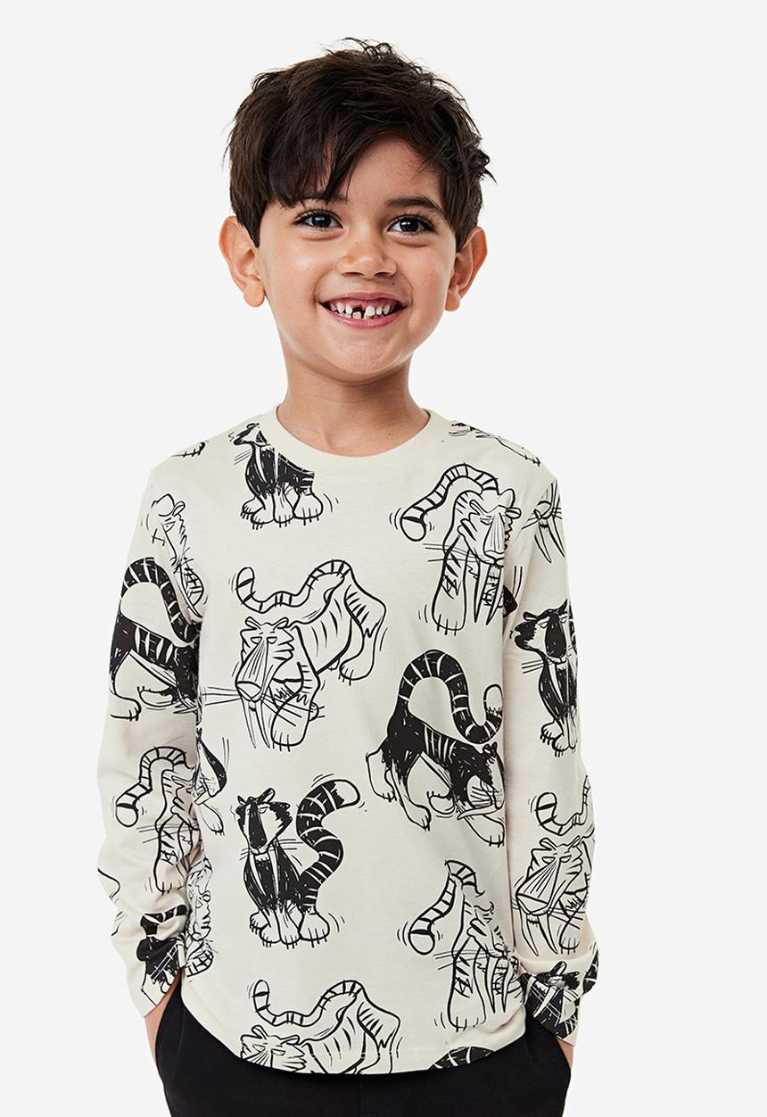 H&M - Long-sleeved t-shirt - multi,white