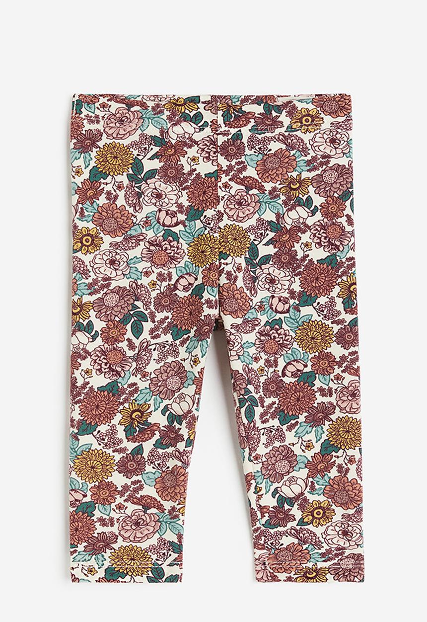 H&M - Brushed-inside leggings - multi, pink