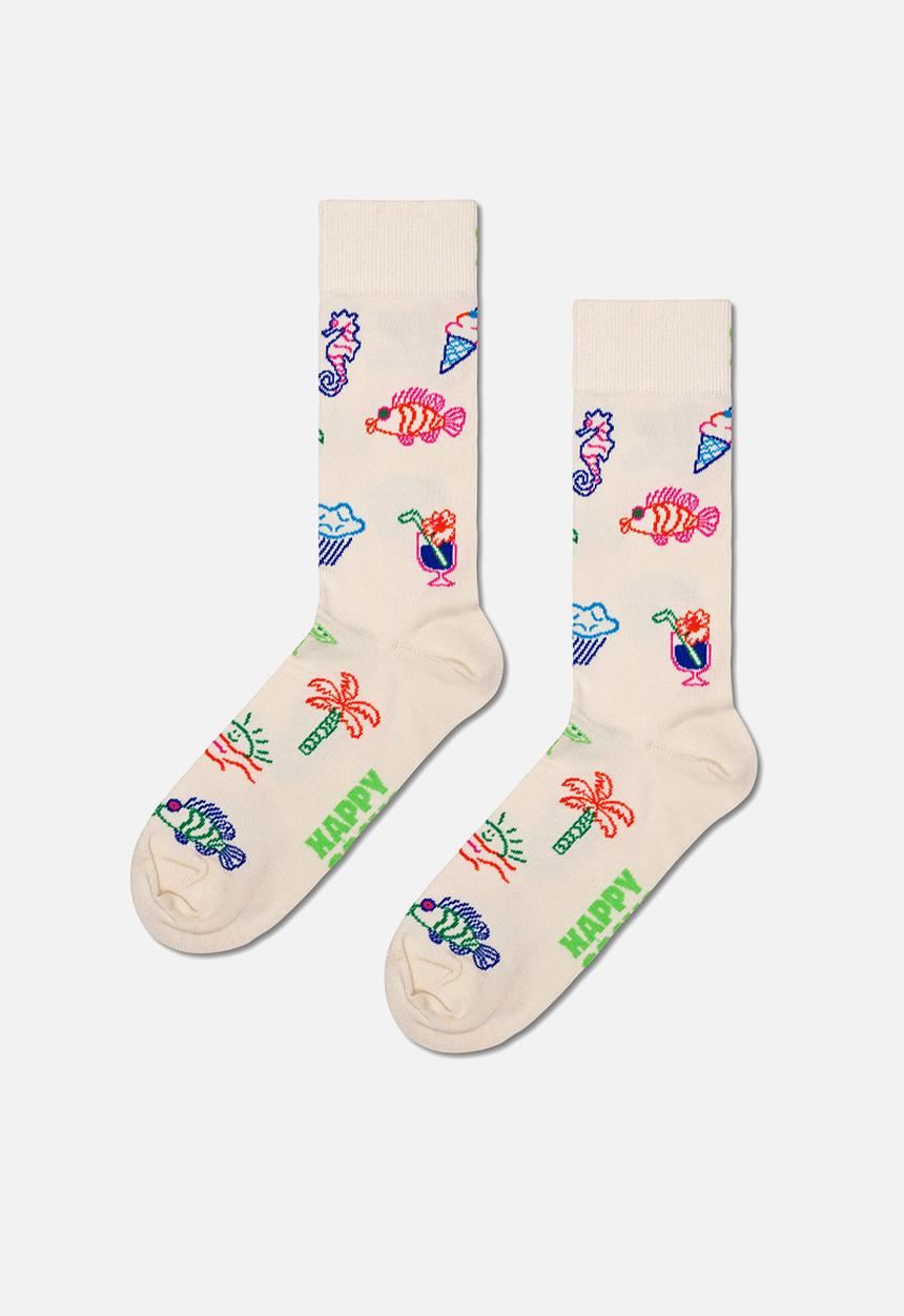 Happy Socks - 4-Pack Pool Party Sock Gift Sest - White