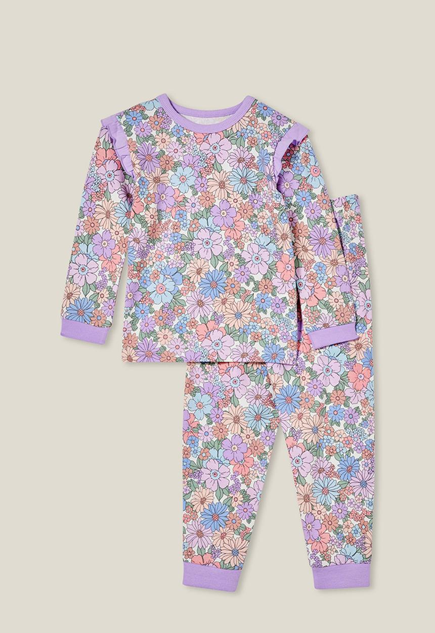Cotton On - Ava long sleeve pyjama set - vanilla/ditsy claire floral