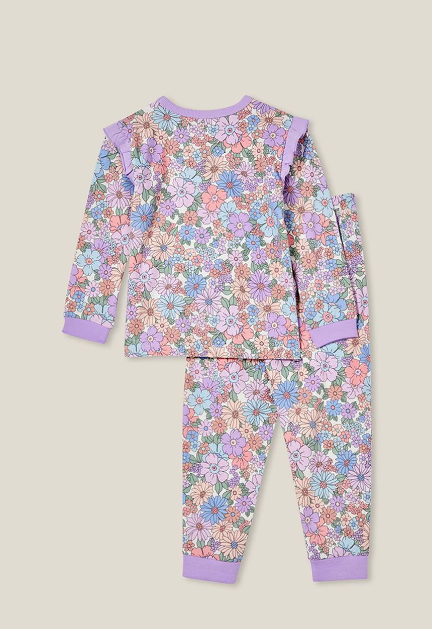 Cotton On - Ava long sleeve pyjama set - vanilla/ditsy claire floral