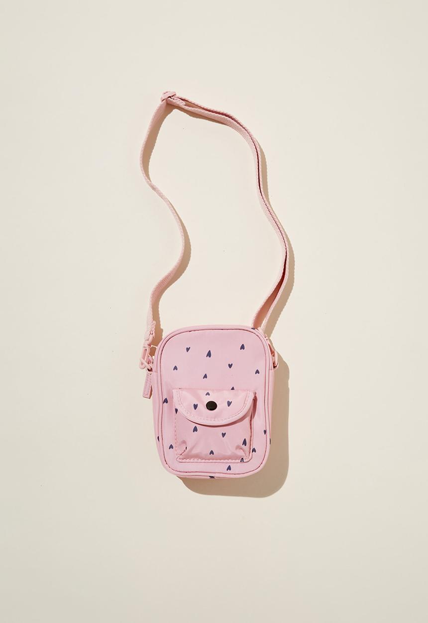 Cotton On - Teddy cross body bag - zephyr/ditsy hearts