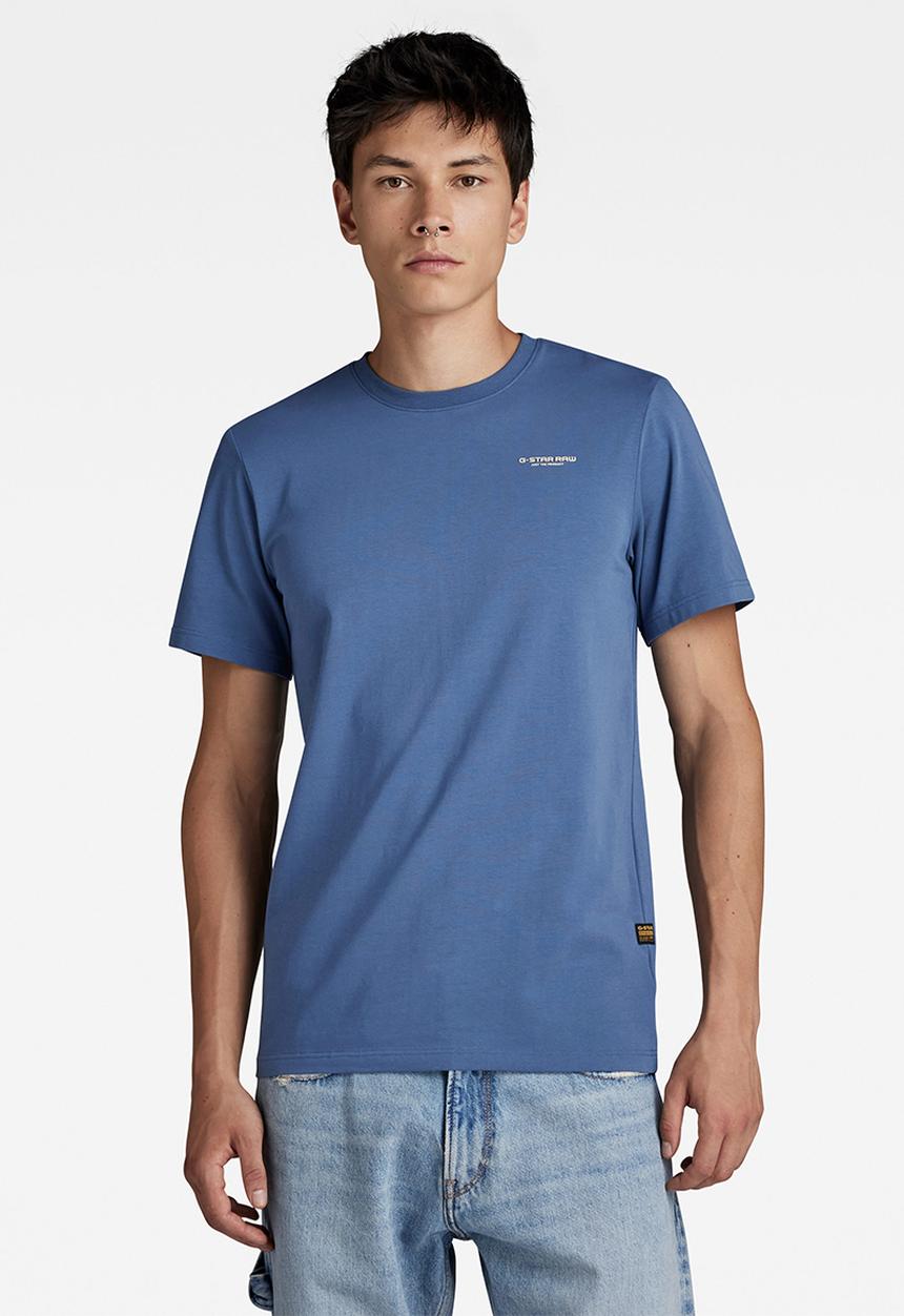 G-STAR - Slim base r t short sleeve compact stretch jersey - vintage indigo