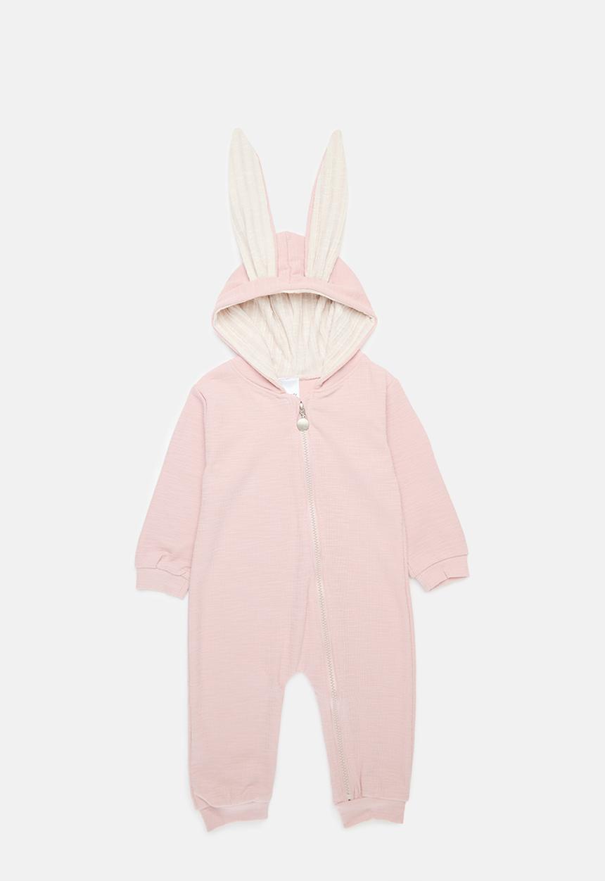 Pop Candy - Hooded zip thru romper - pink
