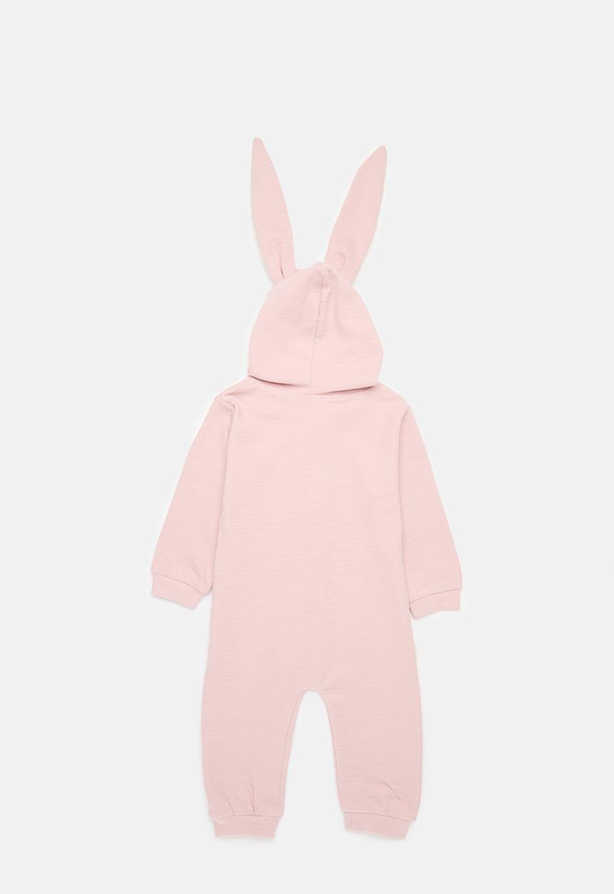 Pop Candy - Hooded zip thru romper - pink