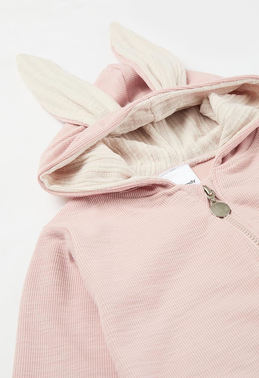 Pop Candy - Hooded zip thru romper - pink