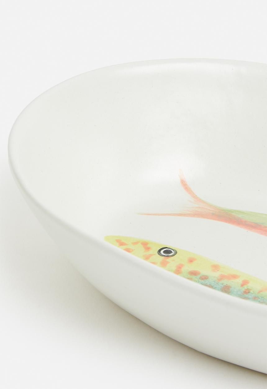 pret-a-pot - Fish Oval Medium Bowl - Milk