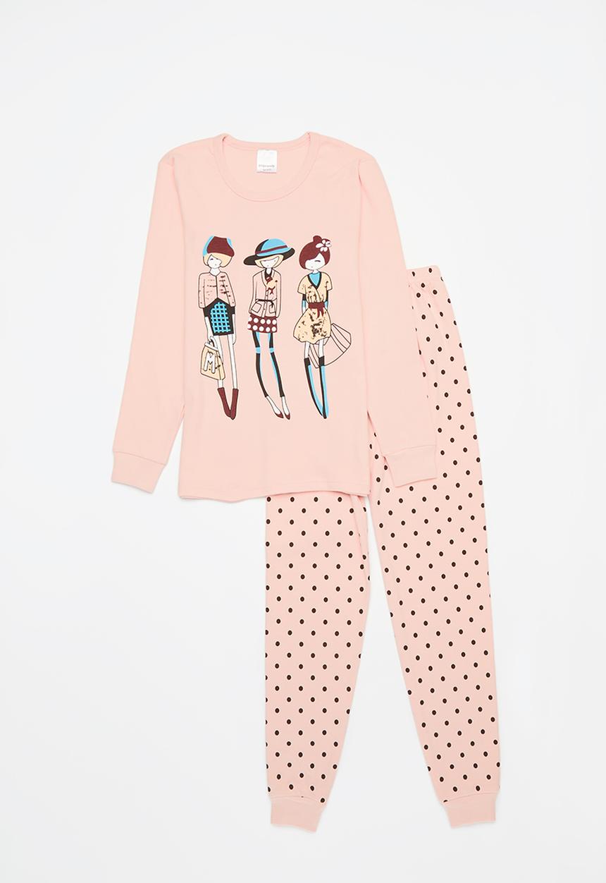 Pop Candy - Polka dot pj set-pink