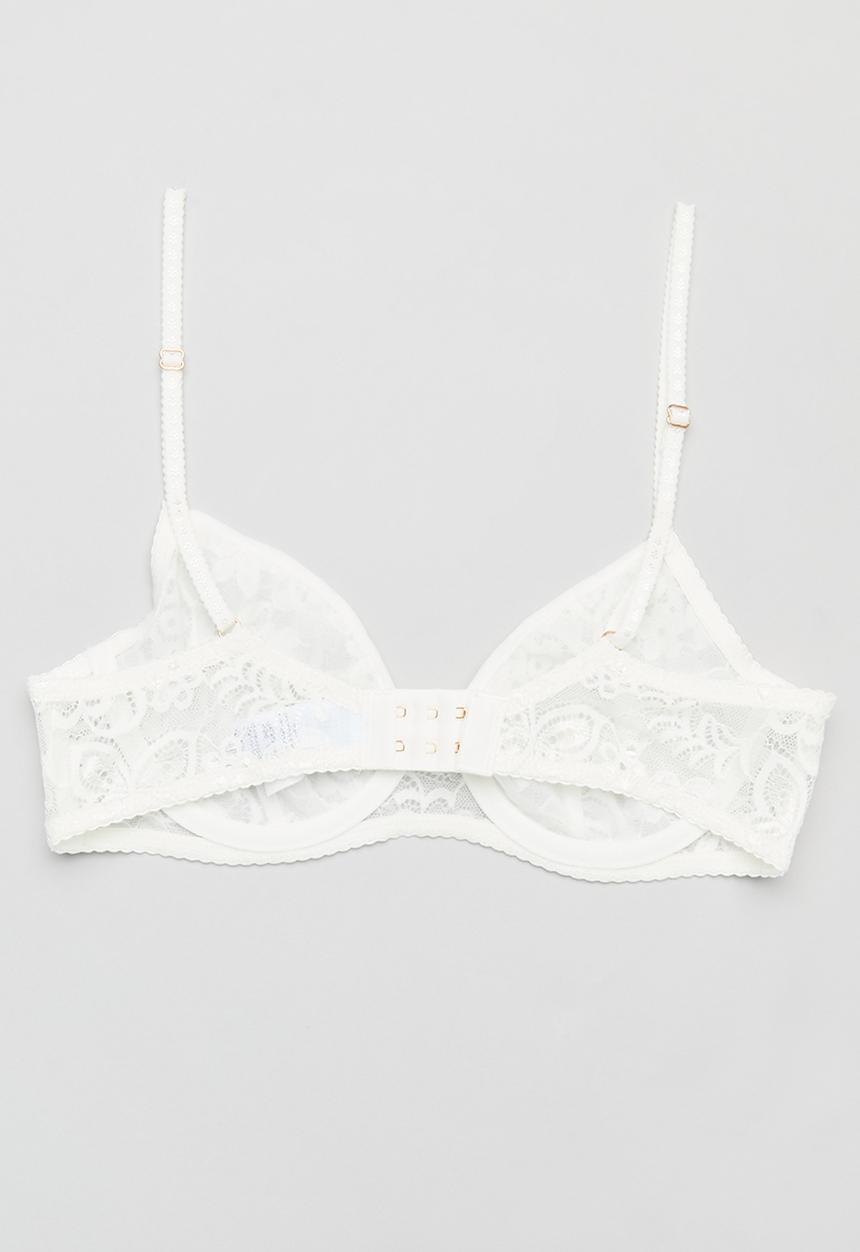 Cotton On - Butterfly Lace Underwire Bra - Cream