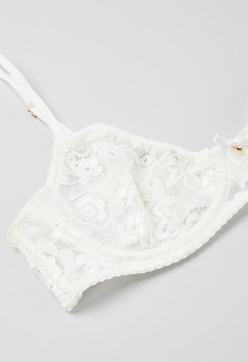Cotton On - Butterfly Lace Underwire Bra - Cream