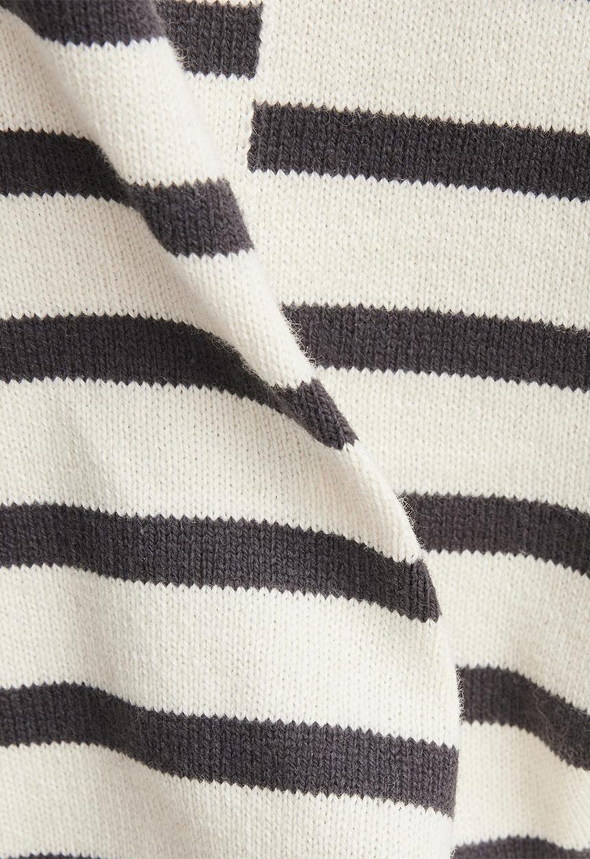 G-STAR - Broken stripe knitted dress wmn - antique white
