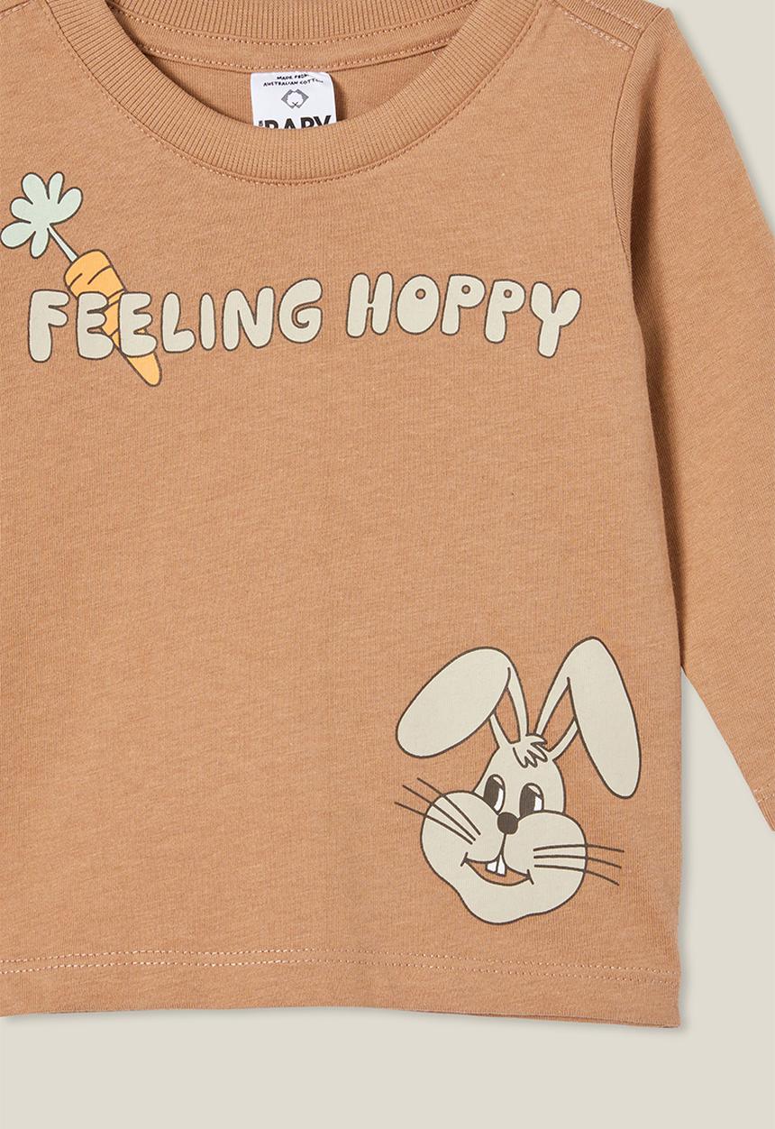 Cotton On - Jamie long sleeve tee - taupy brown/feeling hoppy