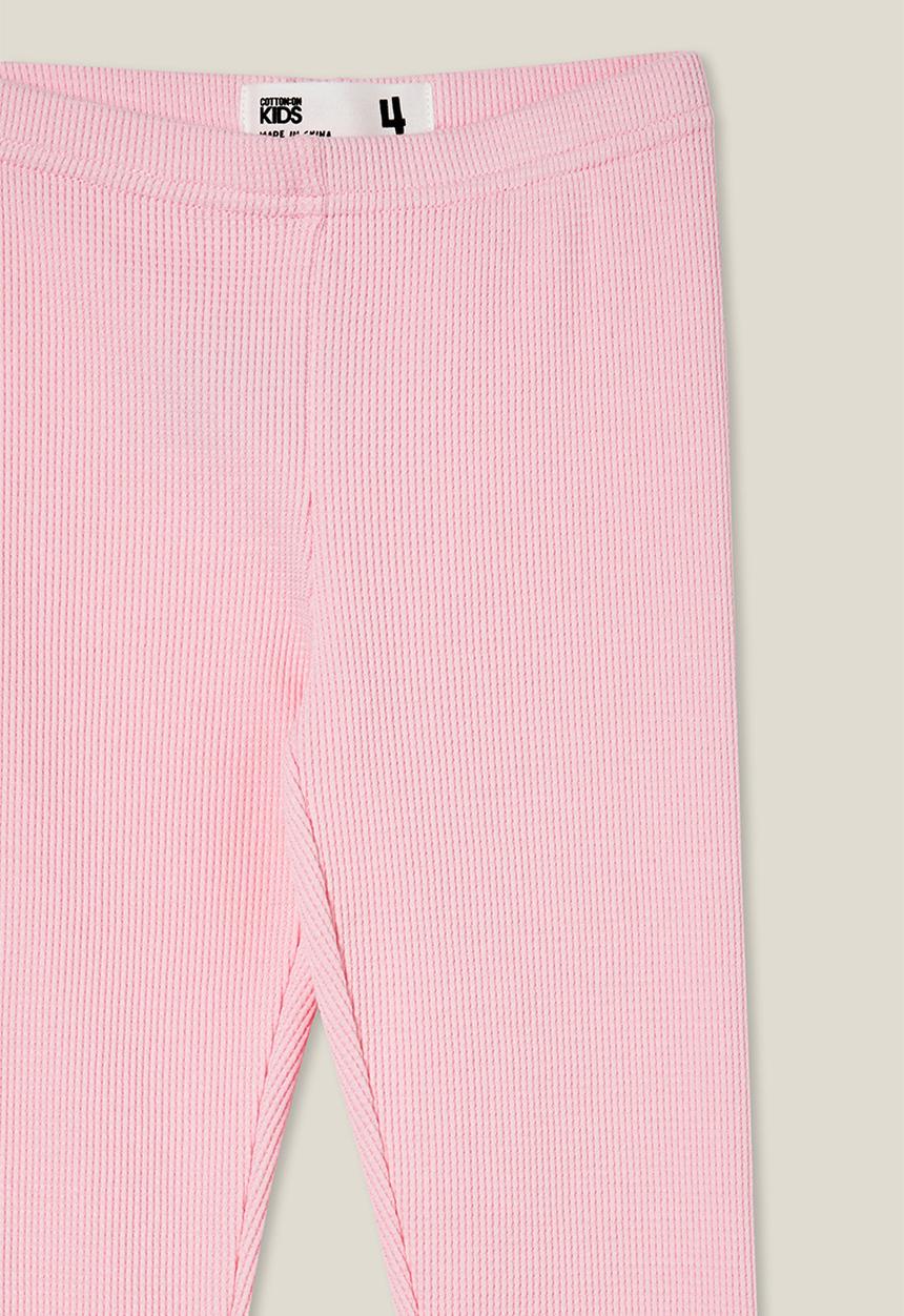 Cotton On - Huggie tights - blush pink waffle