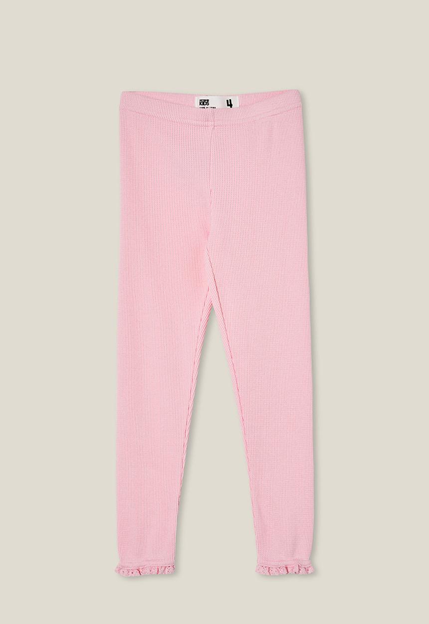 Cotton On - Huggie tights - blush pink waffle