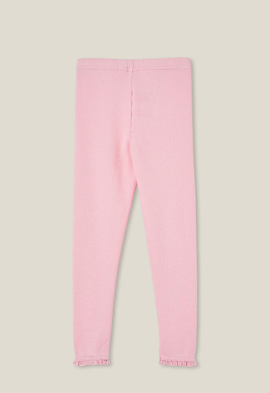 Cotton On - Huggie tights - blush pink waffle