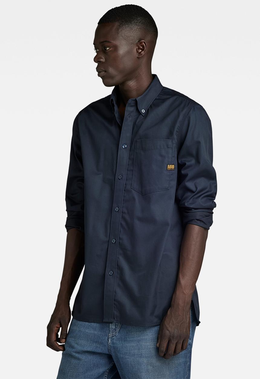G-STAR - One pkt regular shirt l\s Roozon twill II  - salute
