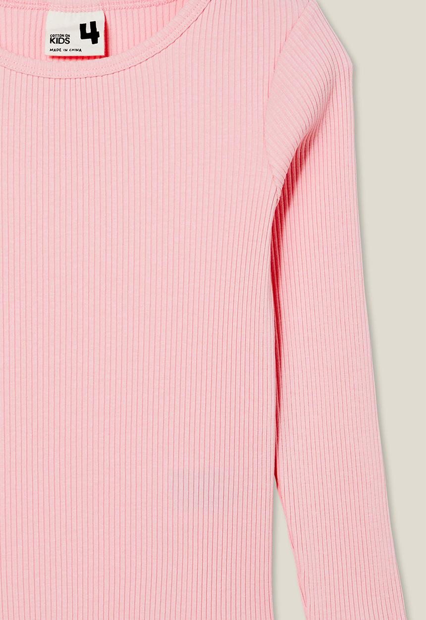 Cotton On - Jade crew - blush pink rib