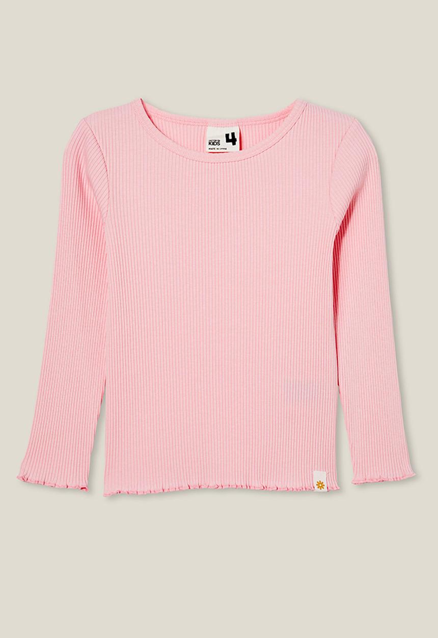 Cotton On - Jade crew - blush pink rib