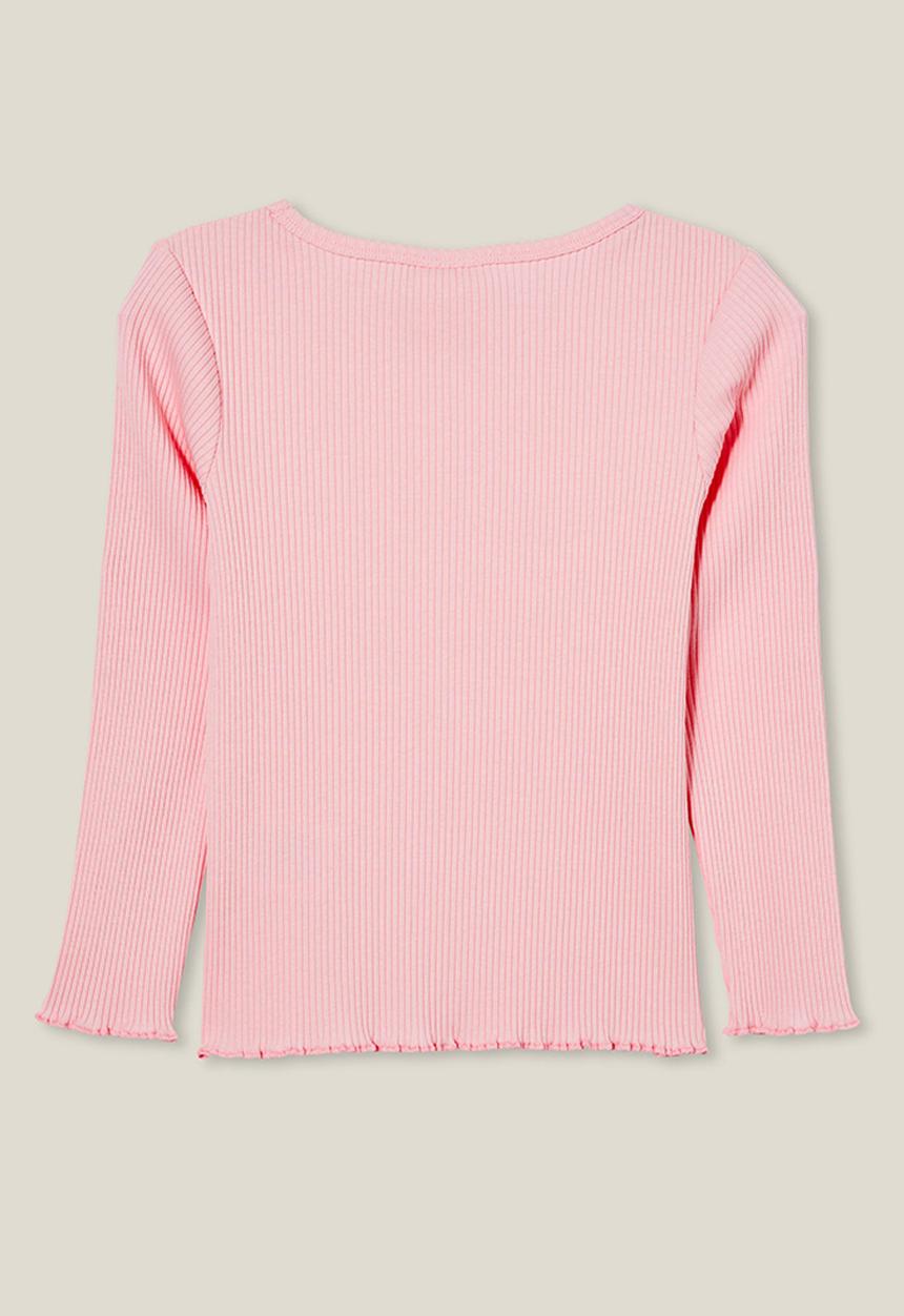 Cotton On - Jade crew - blush pink rib
