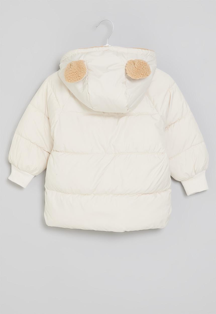 Pop Candy - Hooded puffer jacket - beige