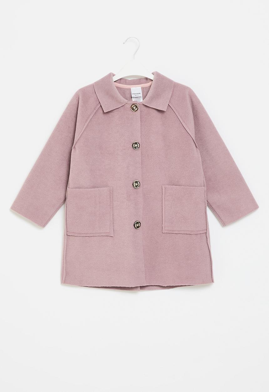 Pop Candy - Reglan sleeve woolen coat - pink