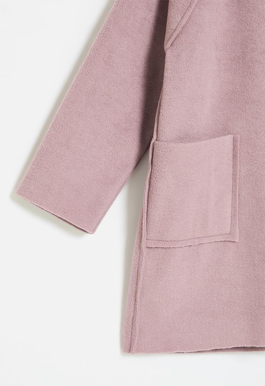 Pop Candy - Reglan sleeve woolen coat - pink