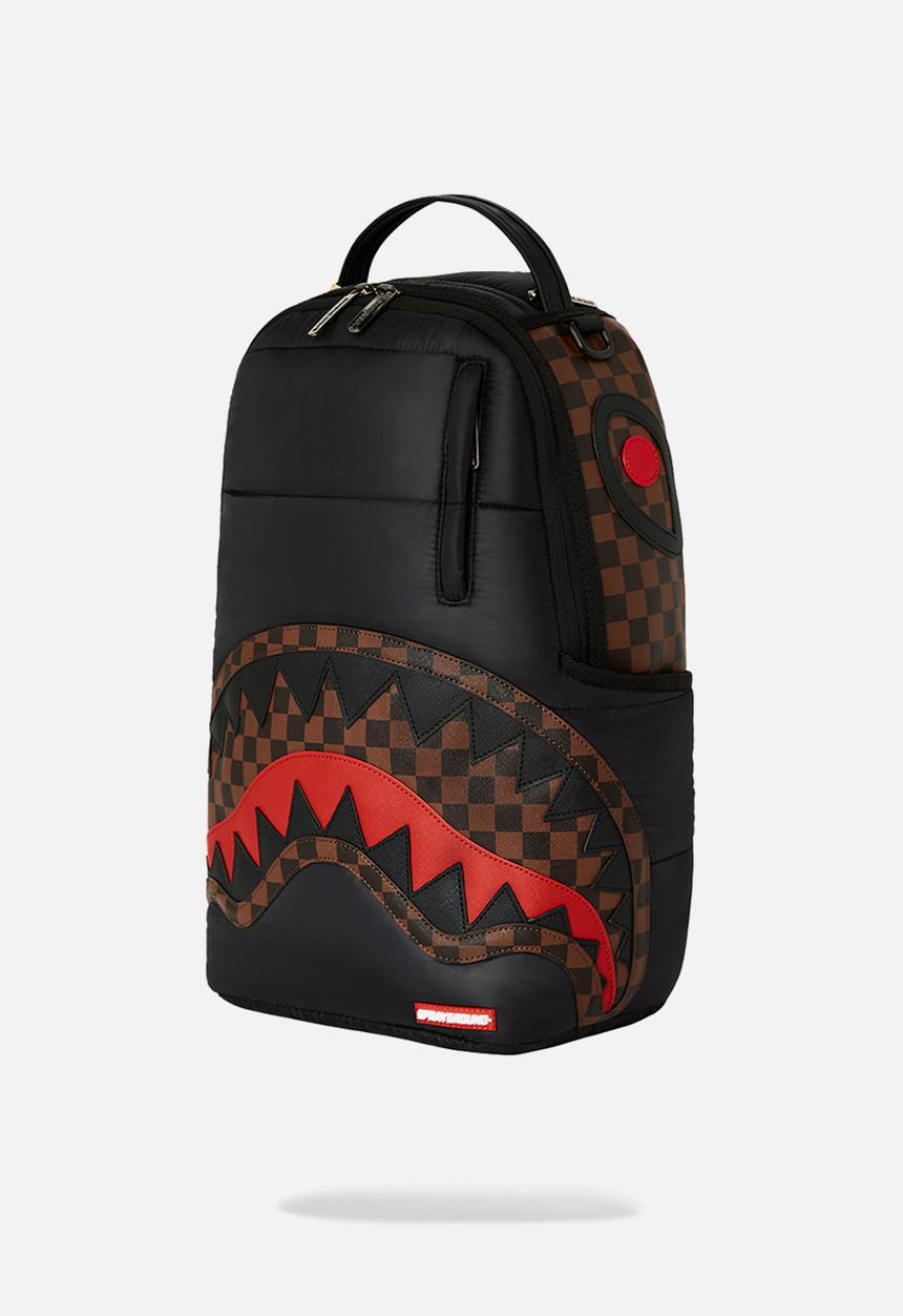 Sprayground - Sharks in paris puffer backpack - black & red