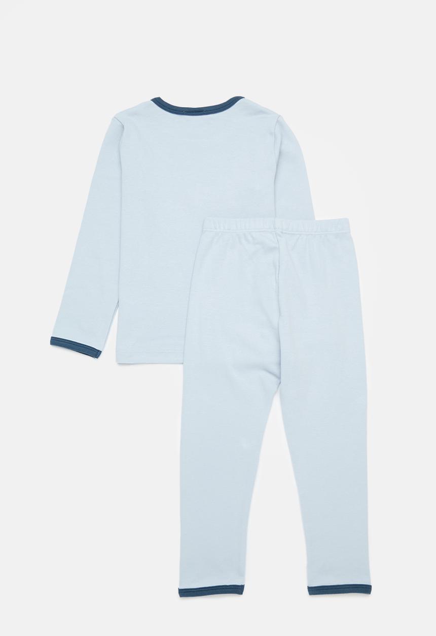 Pop Candy - Dino print pj set set - light blue