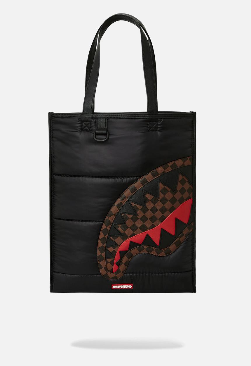 Sprayground - Sharks in paris puffer tote - black & red