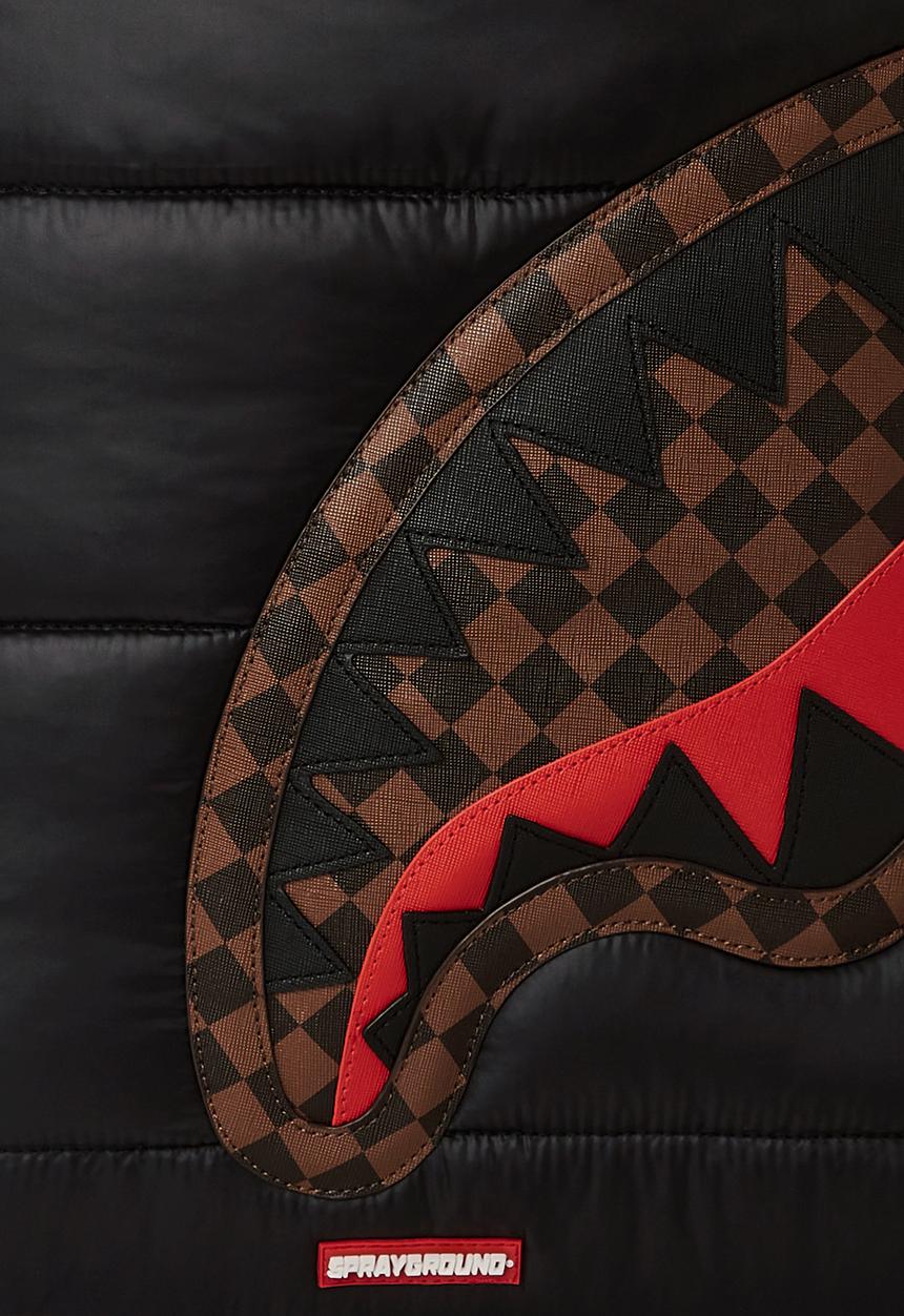 Sprayground - Sharks in paris puffer tote - black & red