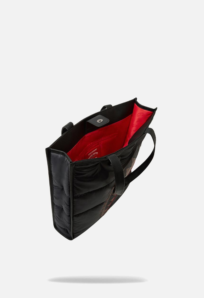 Sprayground - Sharks in paris puffer tote - black & red